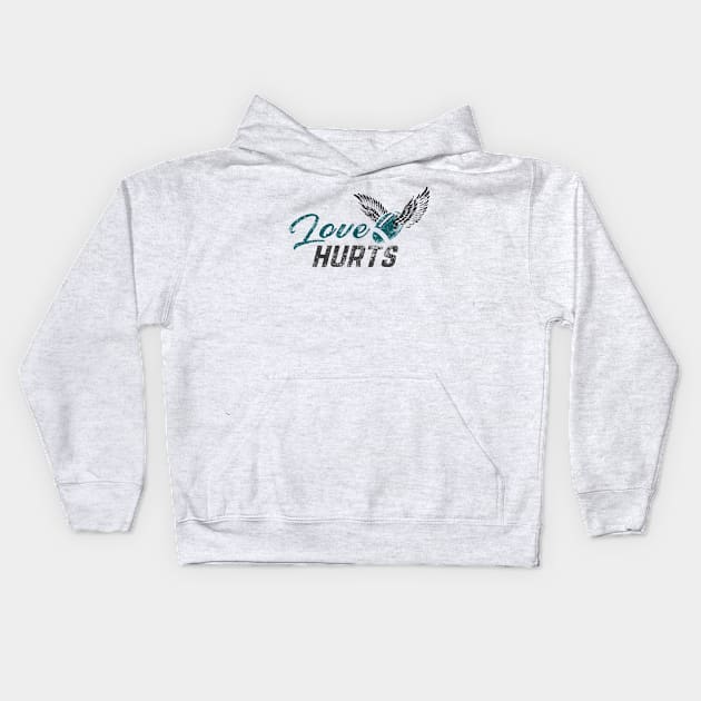 Love Hurts Desing for Eagle Kids Hoodie by Digital Borsch